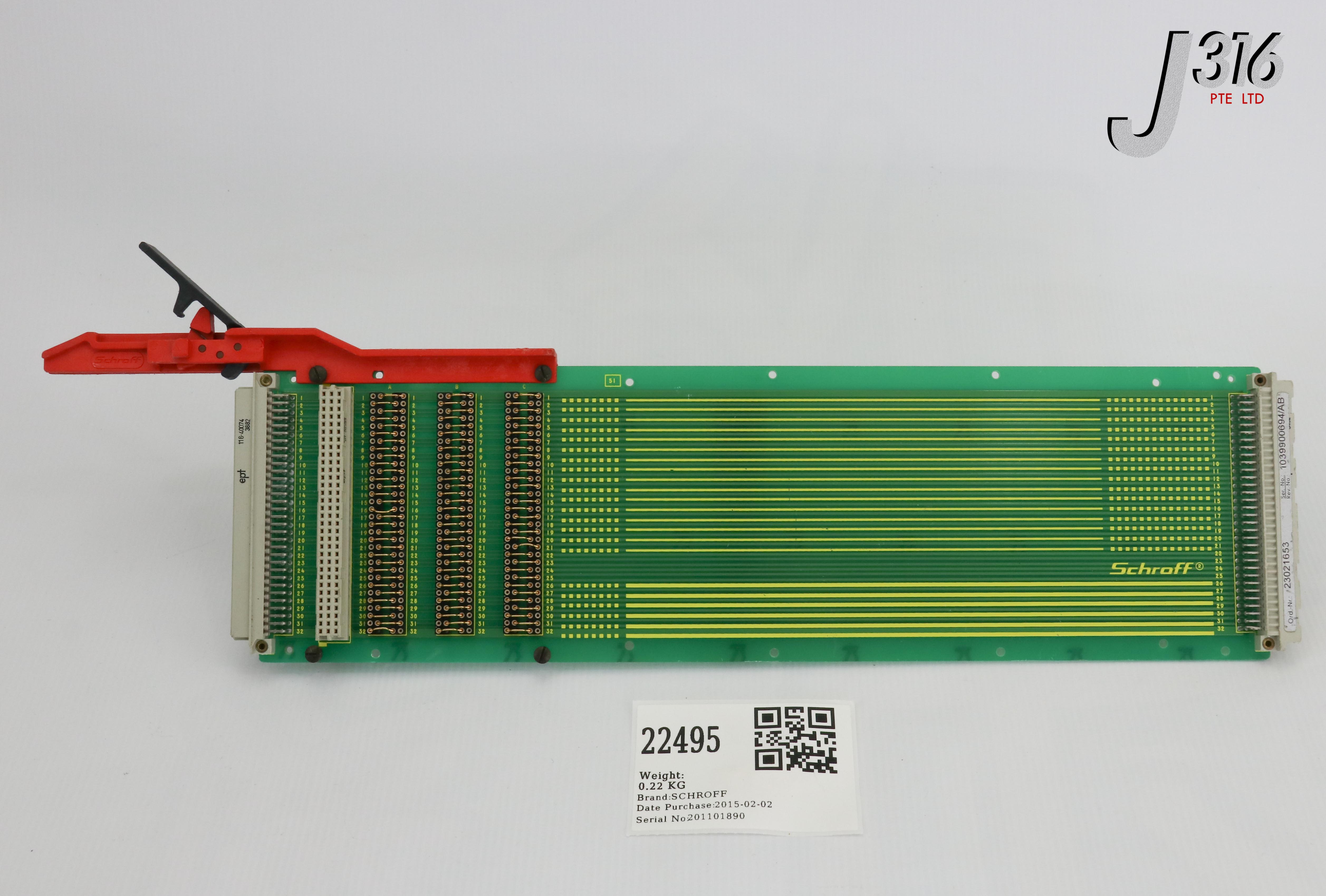 22495 SCHROFF PCB, CARD EXTENDER TEST ADPTR 96/96 POST TYP, 0660
